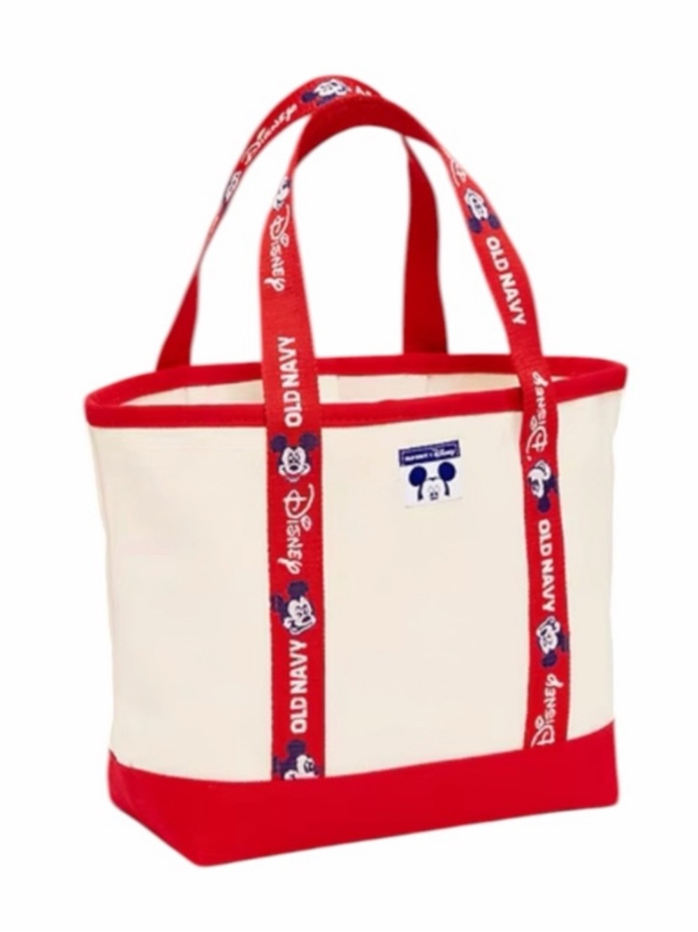 Old Navy x Disney Small Mickey Canvas Tote - Cream & Red